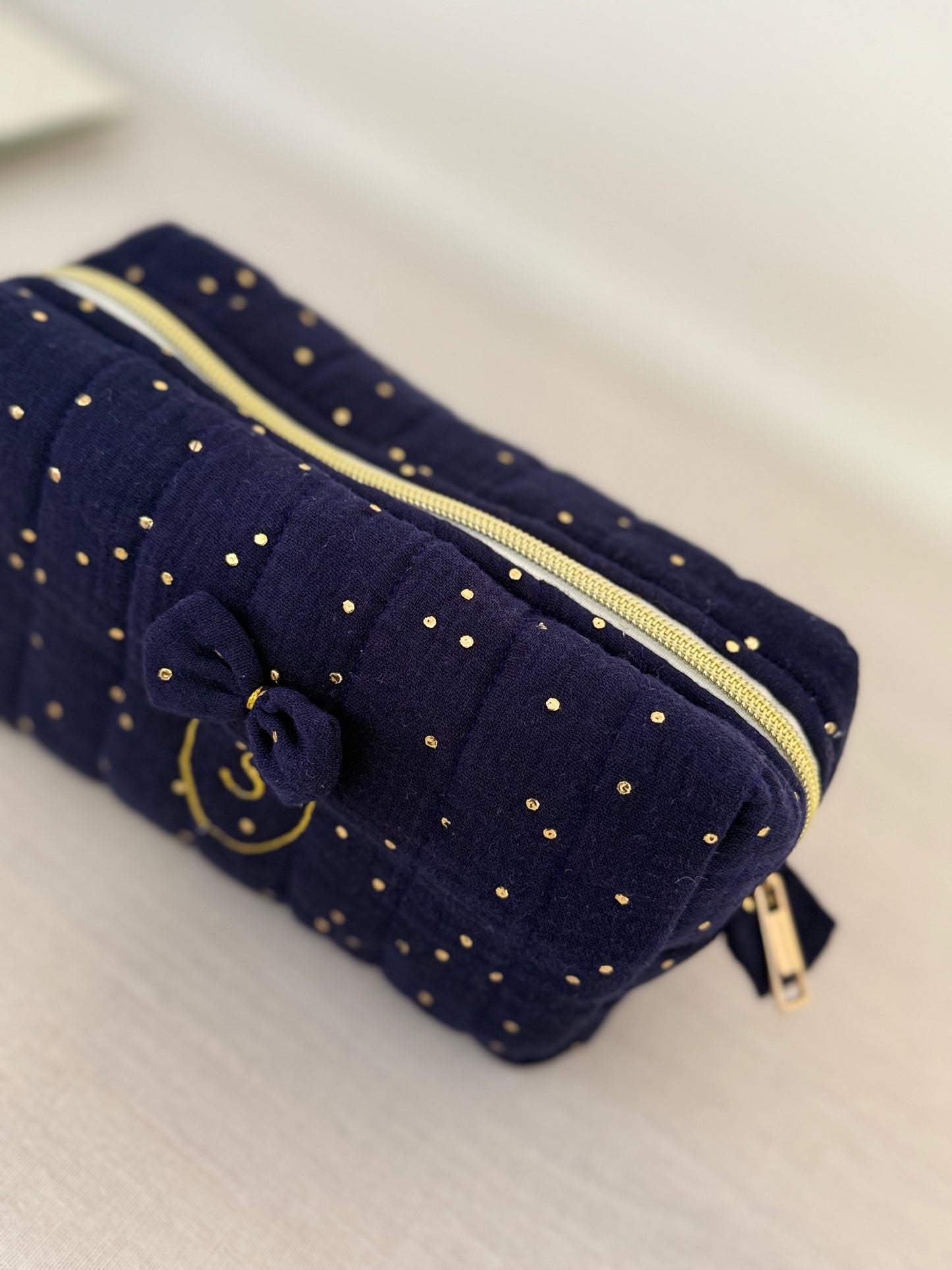 Trousse de toilette en double gaze