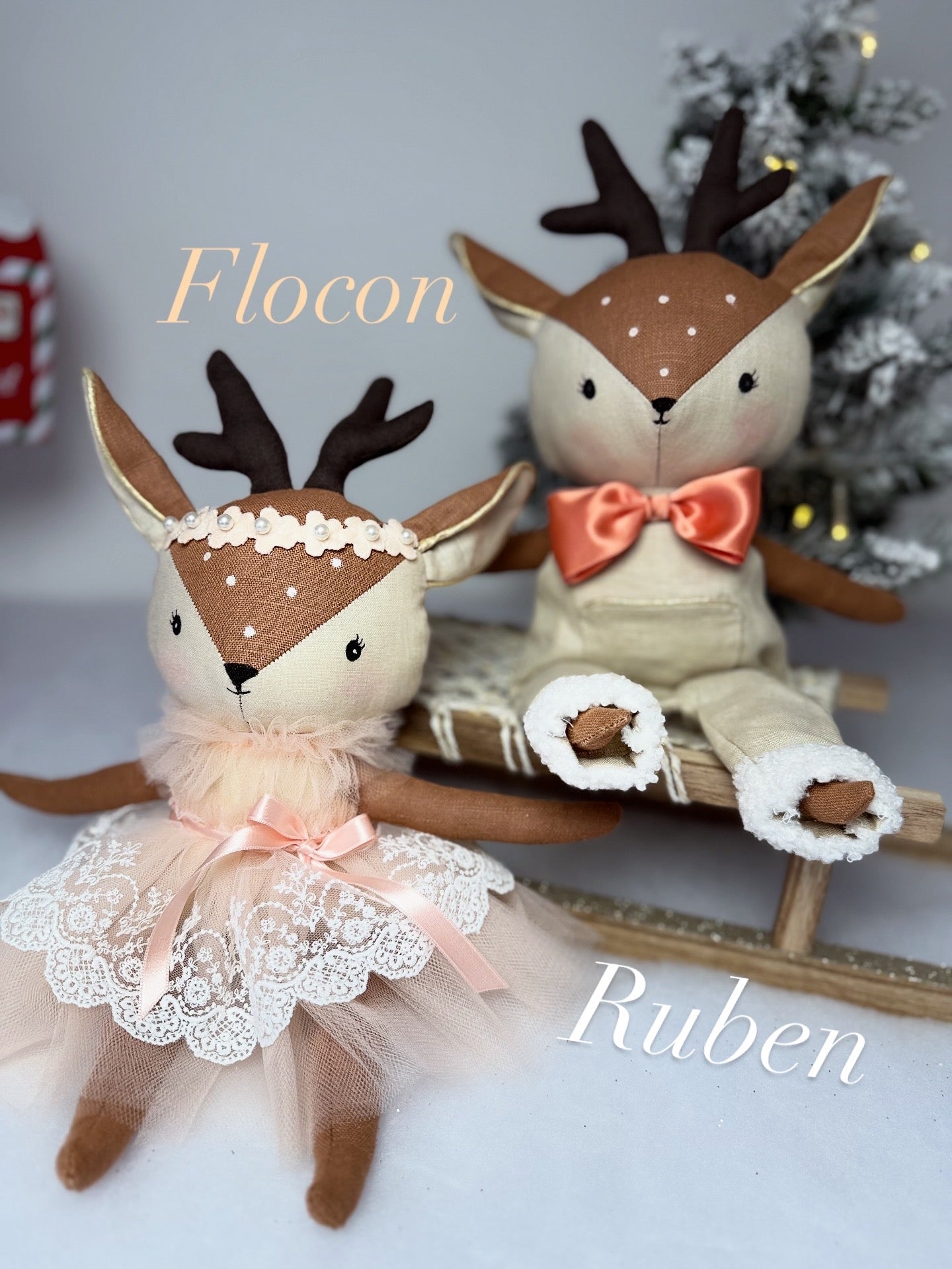 Renne Flocon-Robe en tulle et dentelle