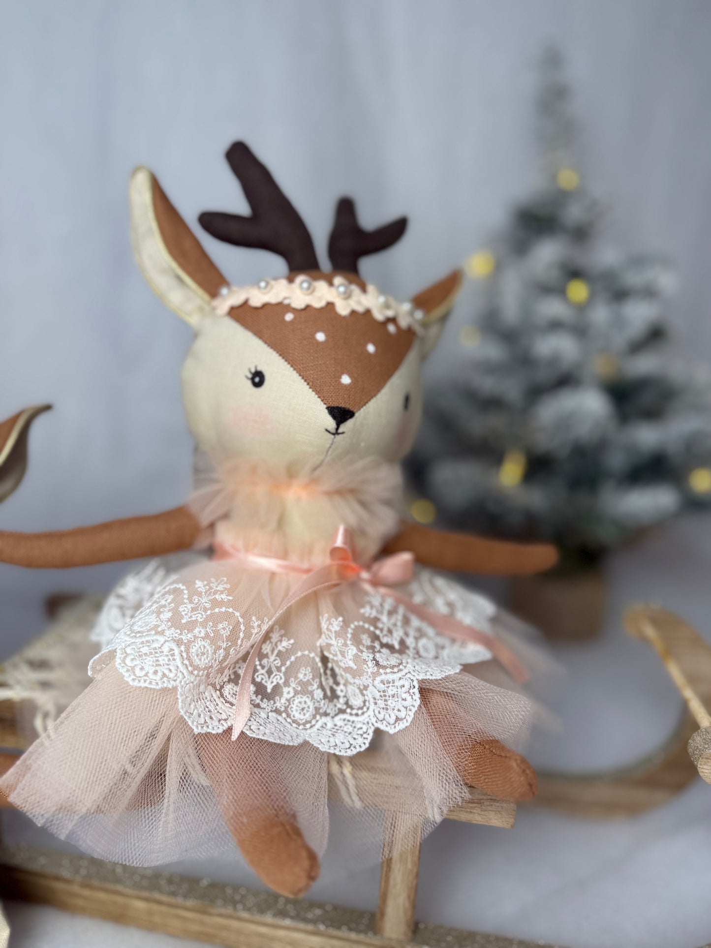 Renne Flocon-Robe en tulle et dentelle