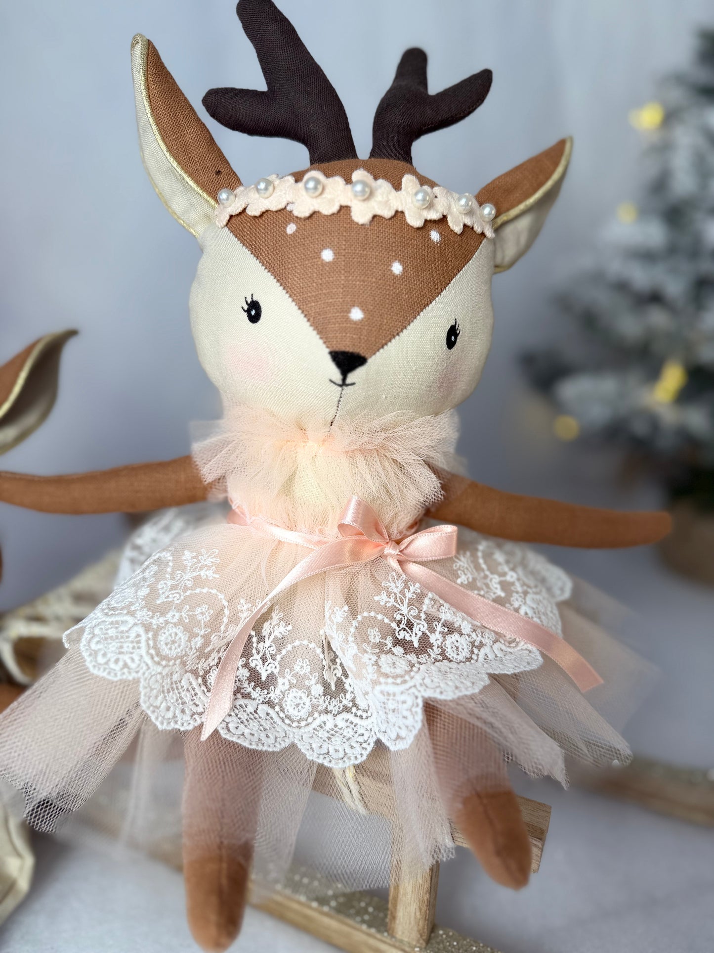 Renne Flocon-Robe en tulle et dentelle