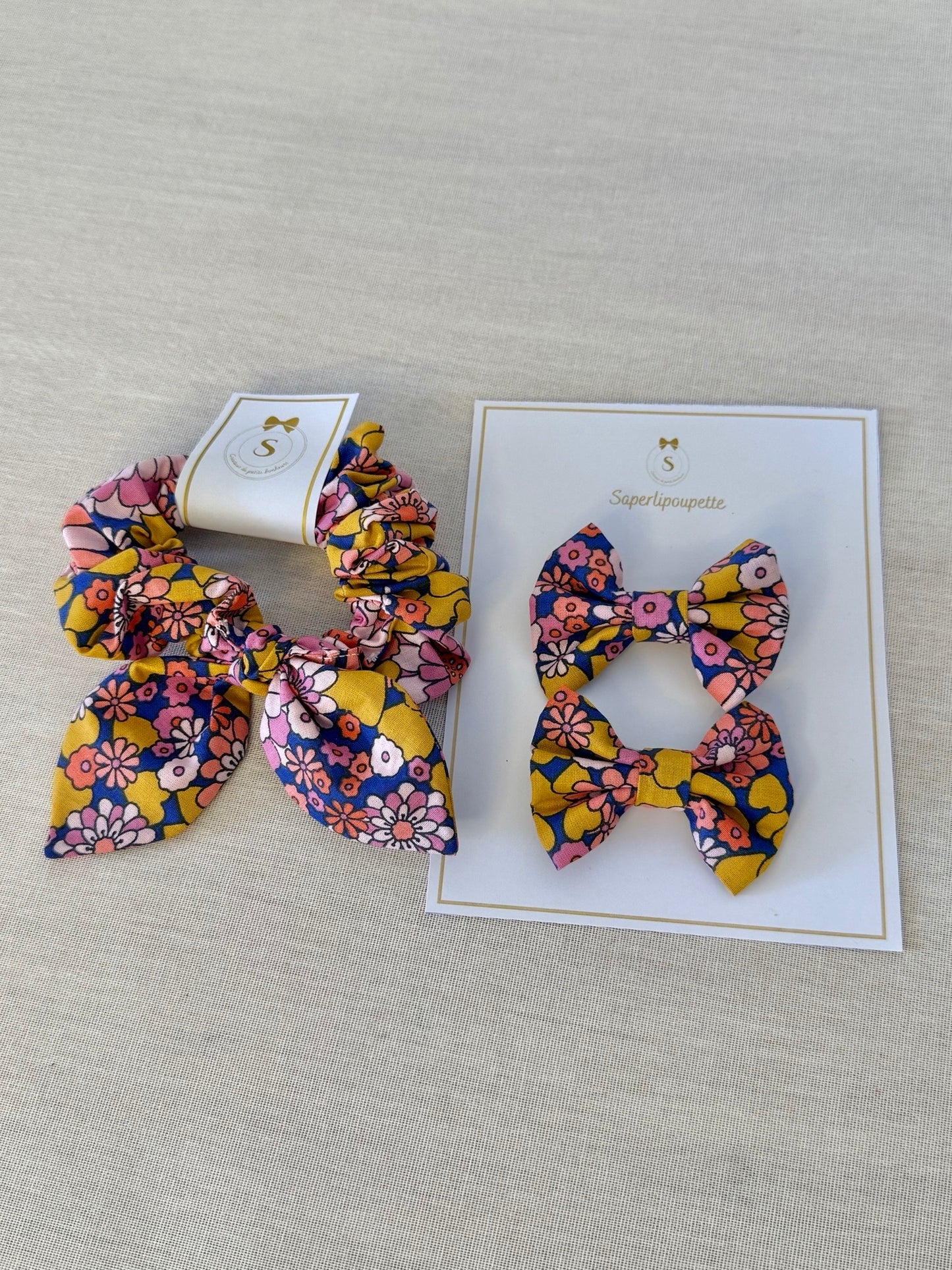 Duo barrettes & chouchou - Assortis Léa