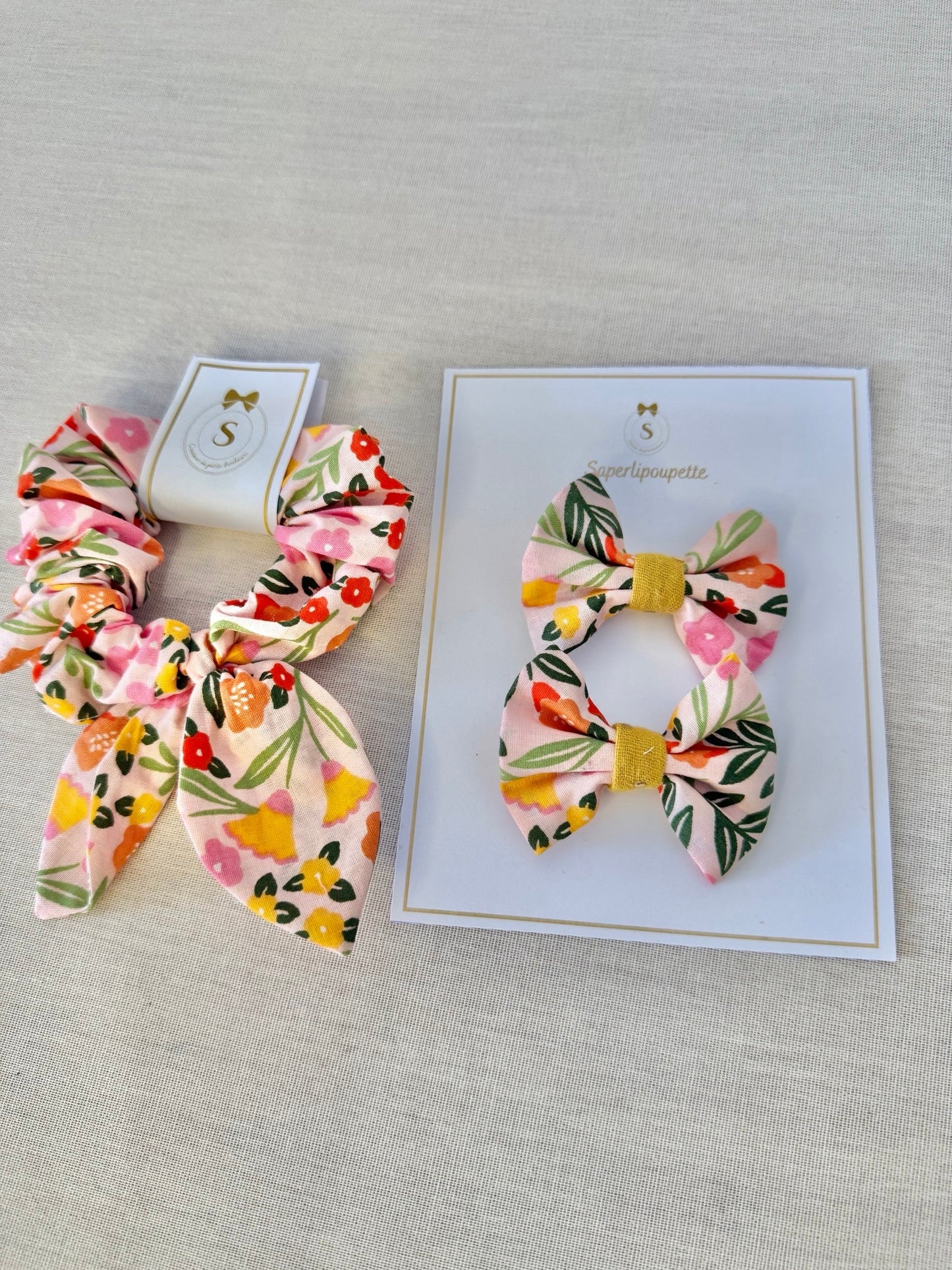 Duo barrettes & chouchou - Assortis Léa